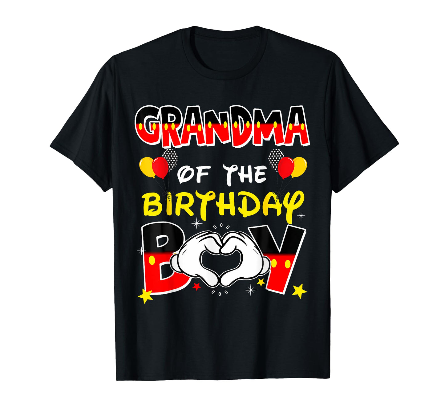 Grandma Of The Birthday Boy Family Party Decor Matching T-Shirt