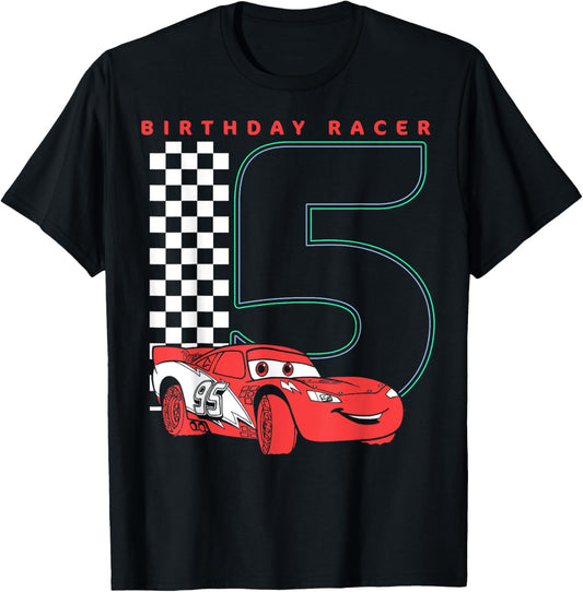 Disney Pixar Cars 5th Birthday Racer McQueen Graphic T-Shirt T-Shirt