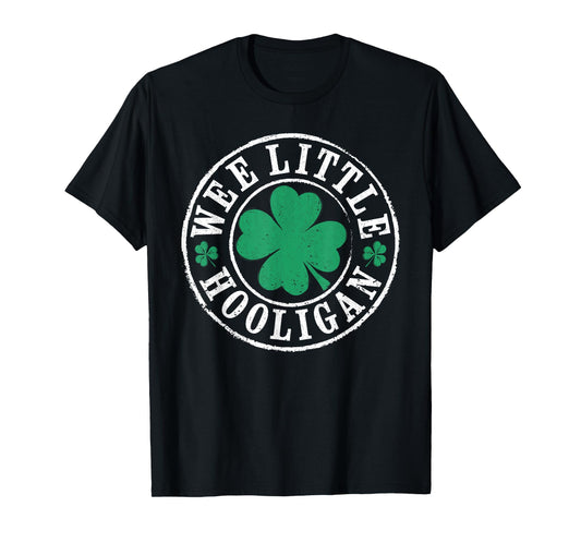 Vintage St Patrick's Day Wee Little Hooligan Toddler Kids T-Shirt