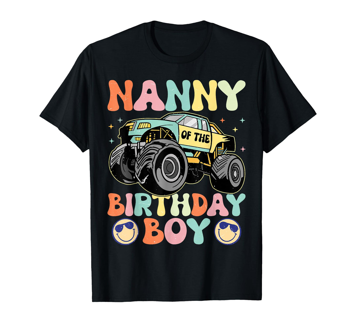 Monster Truck Nanny Of The Birthday Boy Matching Family T-Shirt