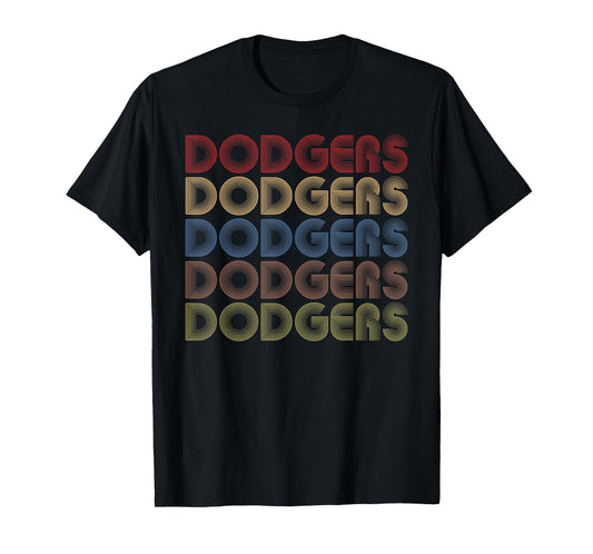 Dodgers Name Retro Vintage Apparel Gift Dodgers Lover T-Shirt