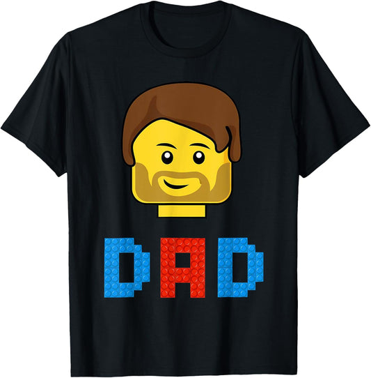 Unique Family Dad Master Builder Building Bricks Blocks T-Shirt
