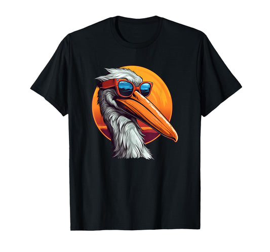 Funny Pelican with Sunglasses for Seabirds Lovers T-Shirt