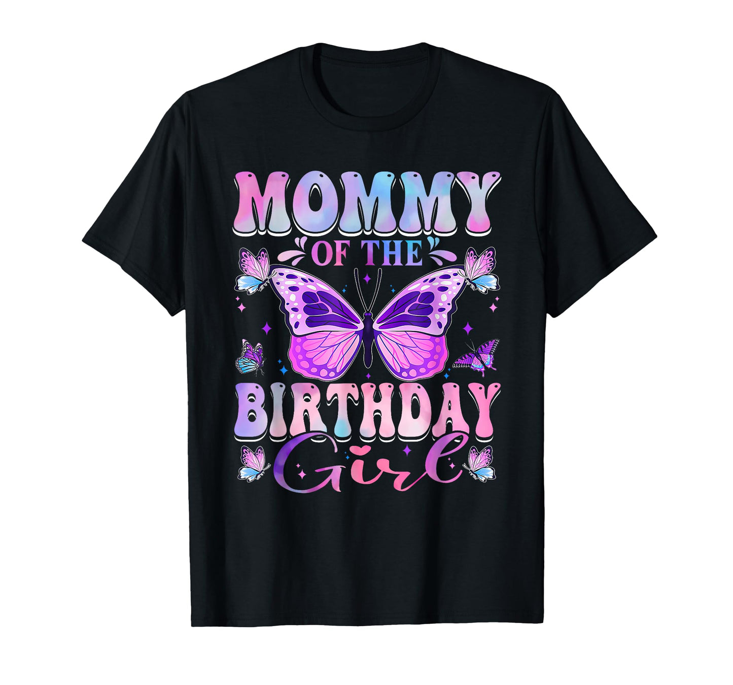 Mommy of The Birthday Girl Birthday Butterfly Matching T-Shirt