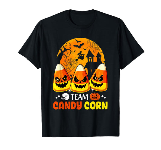Team Candy Corn Halloween Moon Three Horror Candy Corns T-Shirt
