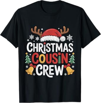Christmas Cousin Crew Pajamas Kids Girls Toddler Matching T-Shirt