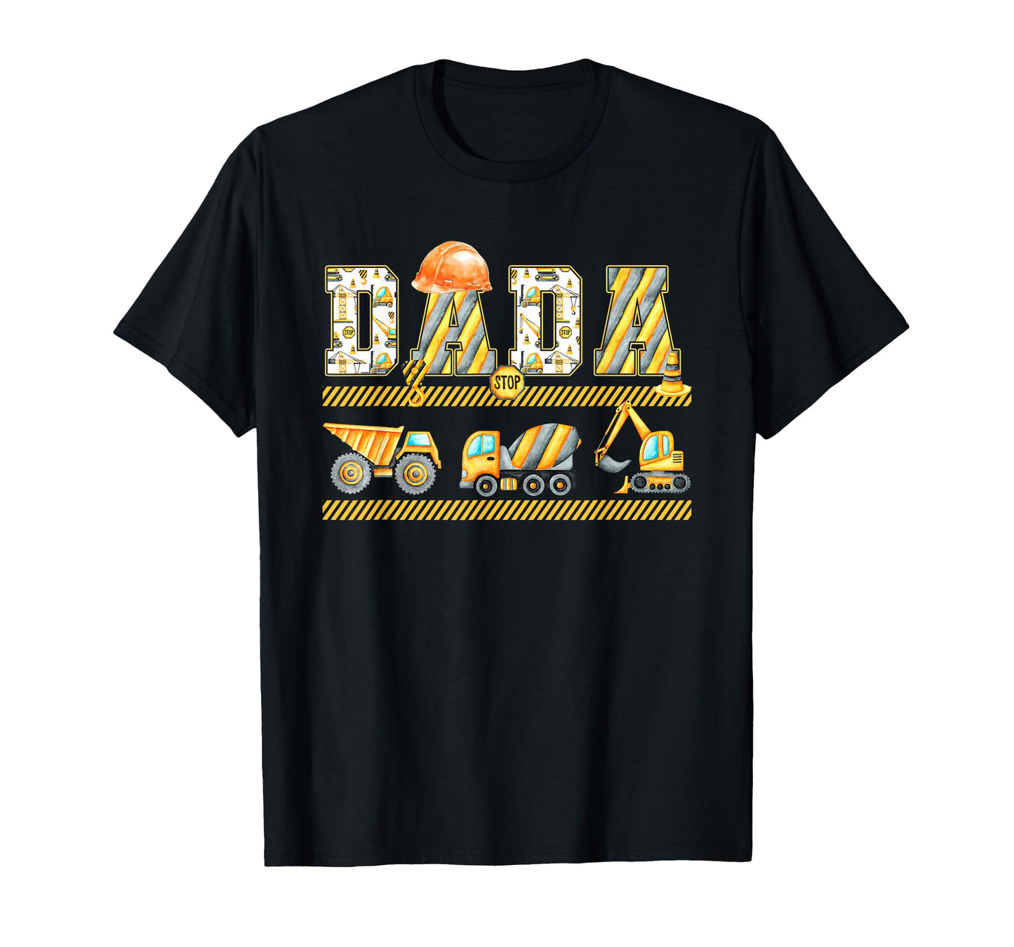 Funny Dada Construction Excavator Kids Matching Family Party T-Shirt