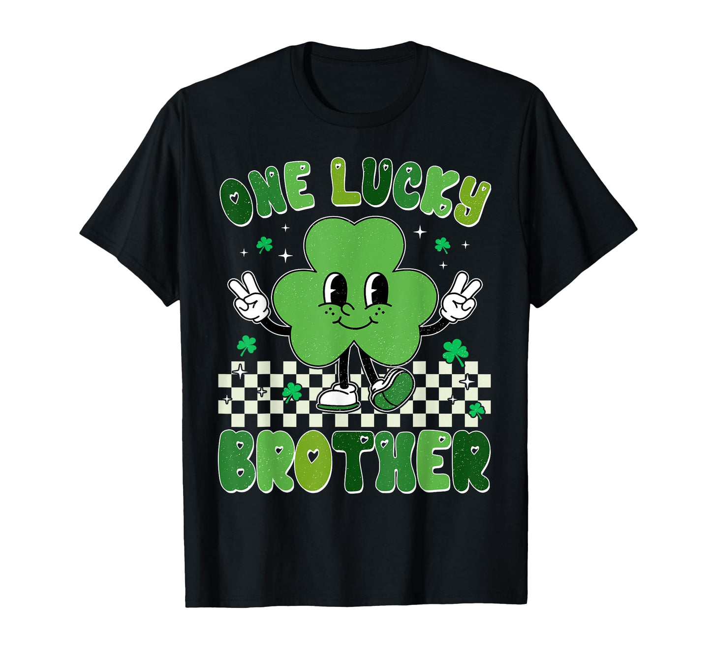 One Lucky Brother St Patrick's Day Shamrock Kids Boy Toddler T-Shirt