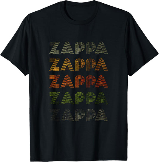 Love Heart Zappa Tee Grunge Vintage Style Black Zappa T-Shirt