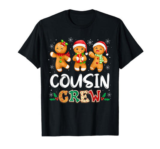 Cousin Crew Christmas Pajama Shirt Gingerbread Man T-Shirt