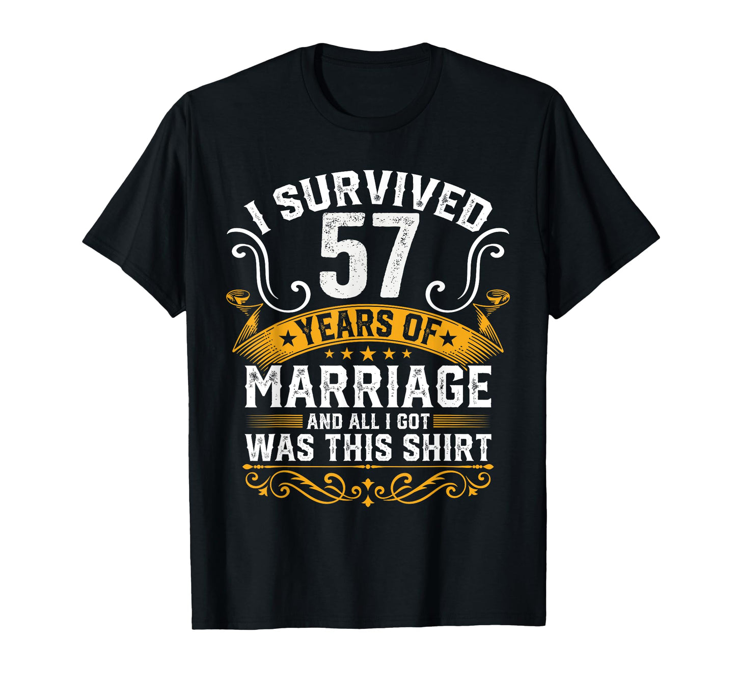 57th Wedding Anniversary shirt Couples Husband Wife 57 Years T-Shirt