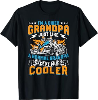 Cool grandpa motorcycle gift idea T-Shirt