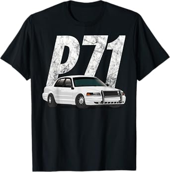Crown Vic P71 White Cop Car Interceptor Vic Gift T-Shirt