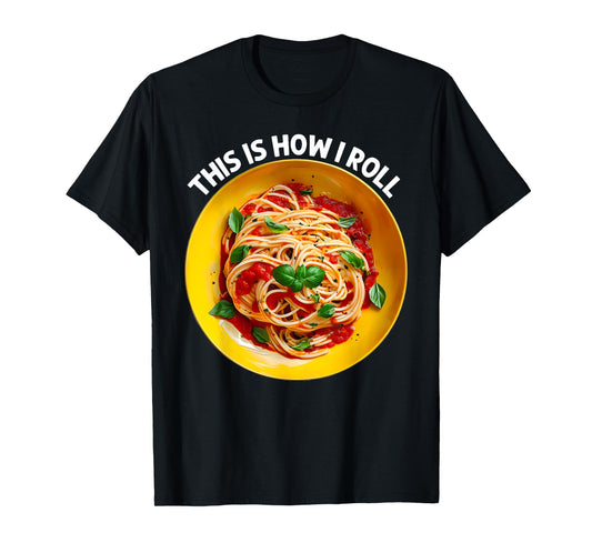 Cool Spaghetti Art For Men Women Italian Foodie Pasta Lover T-Shirt