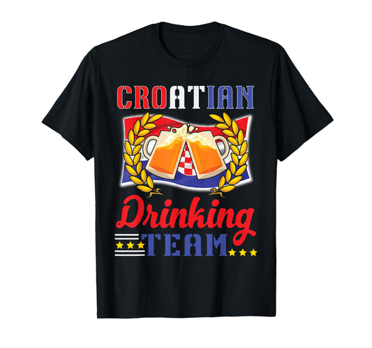 Croatian Drinking Team Celebrate Style and National Pride T-Shirt