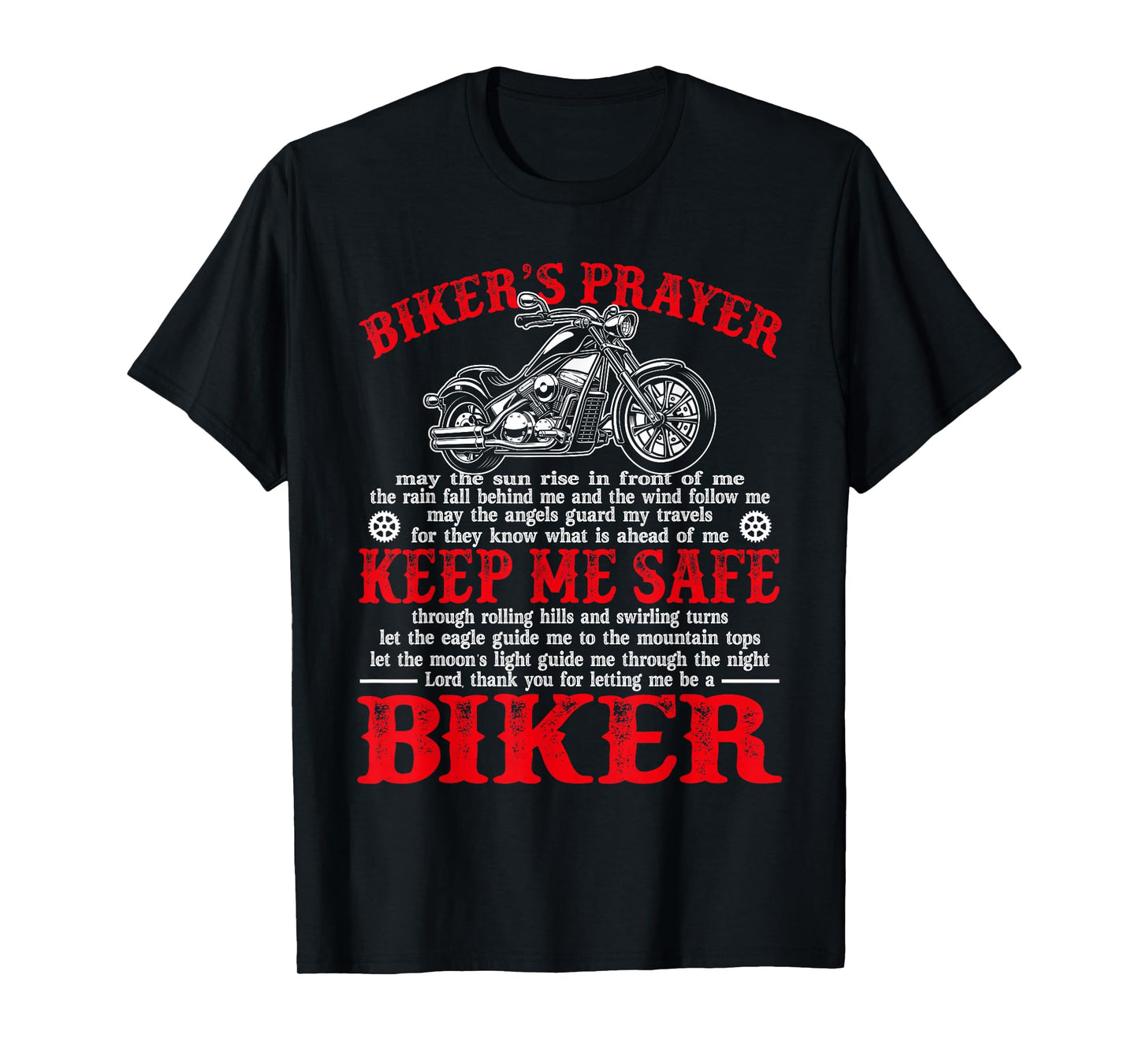Biker's Prayer Vintage Motorcycle Biker Biking Motorcycling T-Shirt