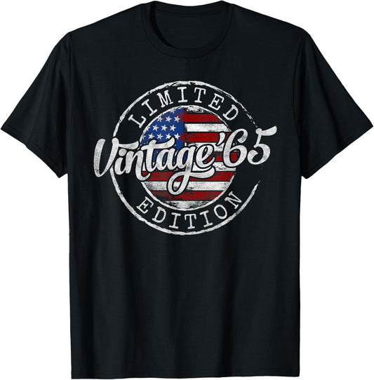 Vintage 1965 60th Birthday Gifts For Men Women 60 Year Old T-Shirt