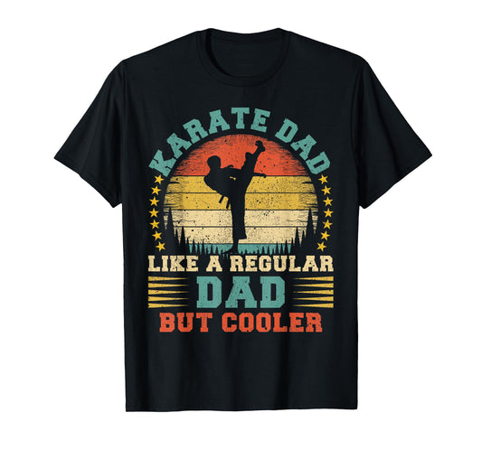 Vintage Karate Dad Like A Regular Dad Karate Father's Day T-Shirt