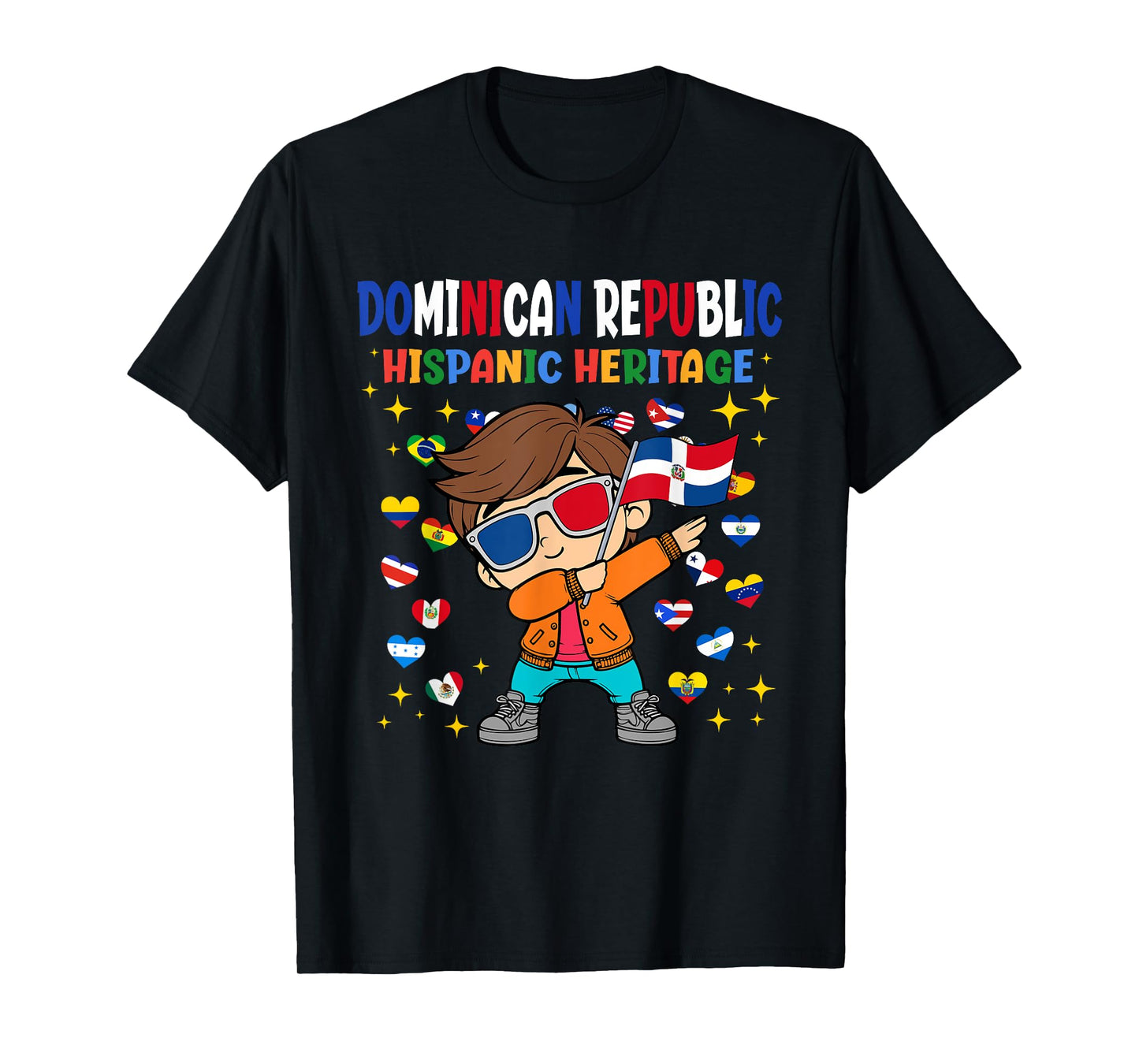 Hispanic Heritage Dominican Flag Proud Republic Boys Kids T-Shirt
