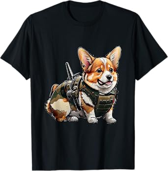 Tactical Corgi Funny For Men Women Kids T-Shirt