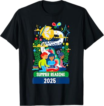 Color Our World Summer Reading Program 2025 Book Lover T-Shirt