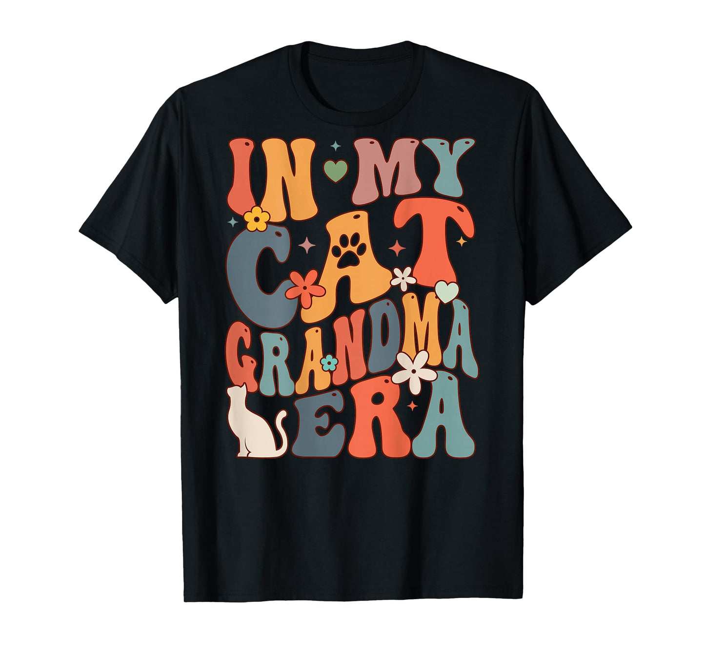 Funny In My Cat Grandma Era Cute Cat Grandma For Women T-Shirt