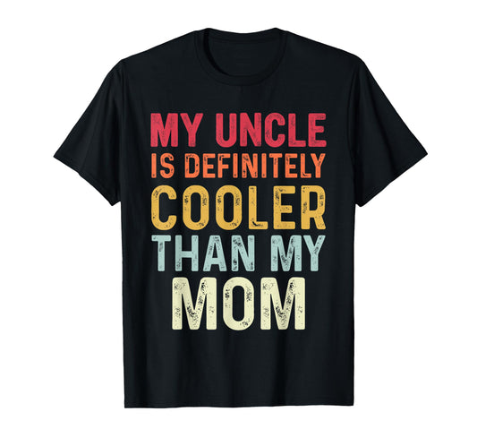 I Love My Uncle Vintage Tee Kids Uncle Niece Nephew Funny T-Shirt Black S