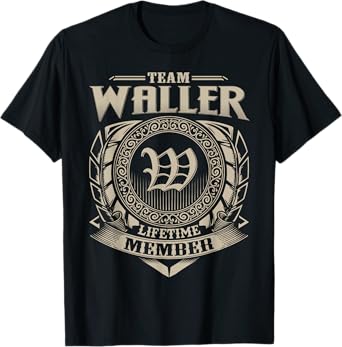 Team WALLER Lifetime Member Surname WALLER Family Vintage T-Shirt