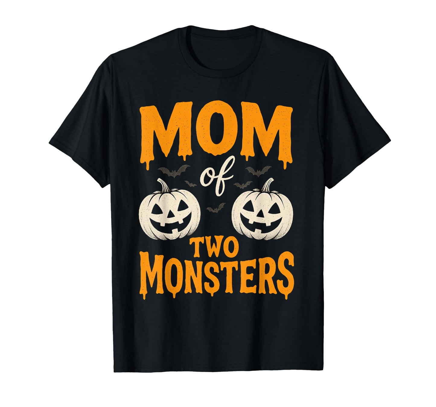 Mom of Two Monsters Halloween Art T-Shirt