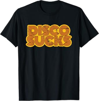 Disco Sucks Vintage Style Funny Concert 70s Distressed T-Shirt