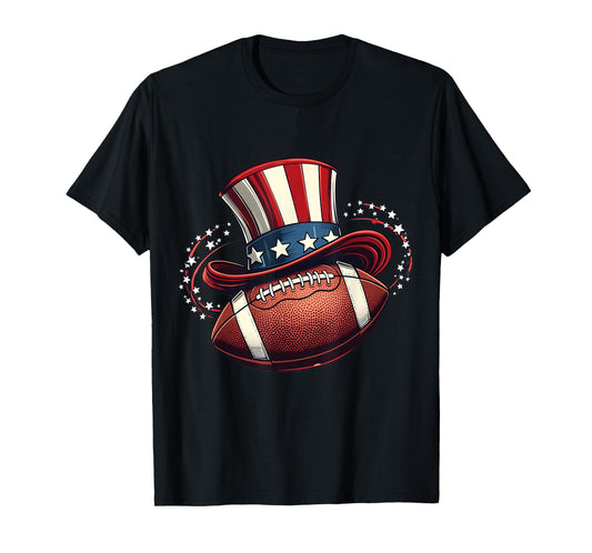 4th of July Football Patriotic Player Men Boys Youth Kids T-Shirt