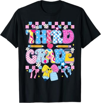 3rd Grade For Boys Girls Teacher Third Grade Back to School T-Shirt