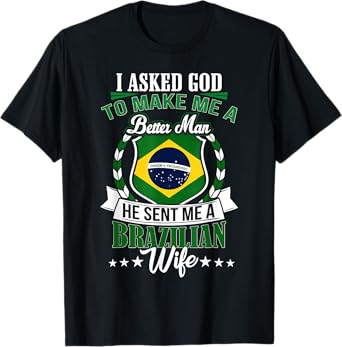 I Love my Brazilian Wife Anniversary T-Shirt for Husband T-Shirt