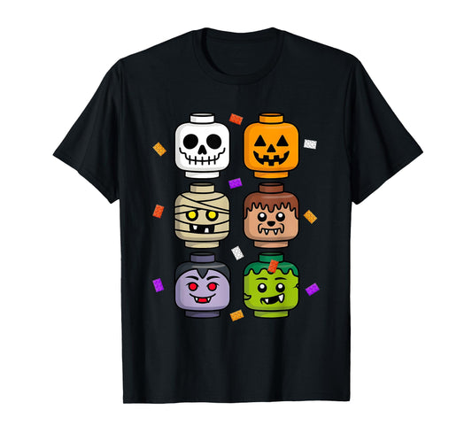 Brick or Treat Halloween Master Builder Blocks Building Kids T-Shirt