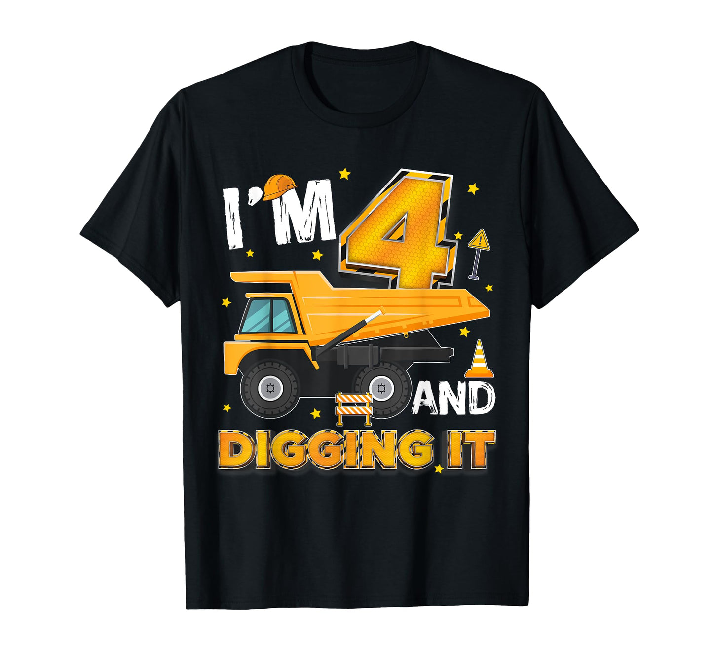 Im 4th And Digging It 4 Years Old Birthday Boys Family T-Shirt