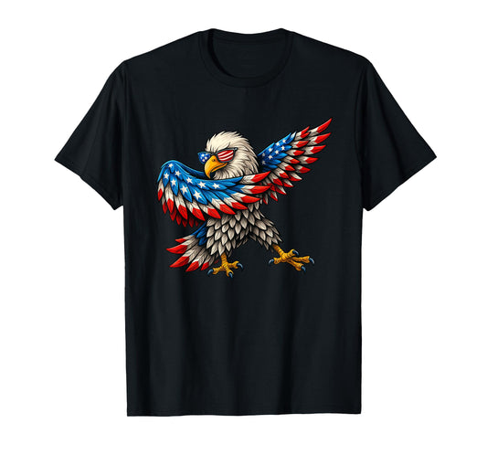 American Flag Bald Eagle Patriotic Eagle 4th of July USA T-Shirt