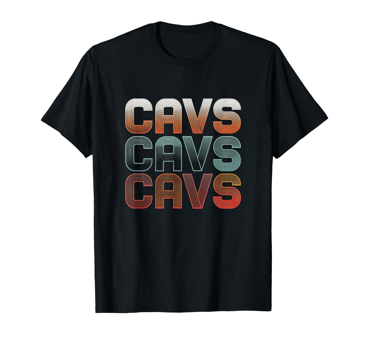 Love Heart Cavs Tee Grunge Vintage Style Black Cavs T-Shirt