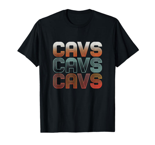 Love Heart Cavs Tee Grunge Vintage Style Black Cavs T-Shirt