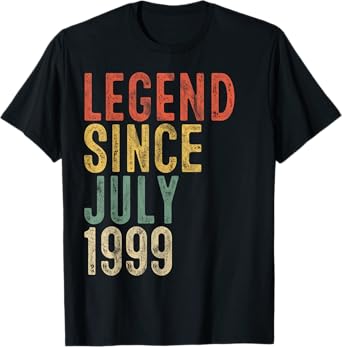 Legend Since July 1999 21st Birthday Gift 21 Year Old T-Shirt