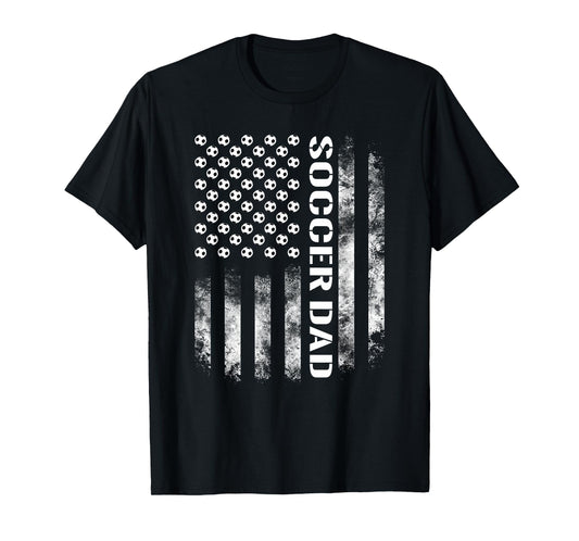 Soccer Dad Funny USA Flag Father's Day Gift T-Shirt