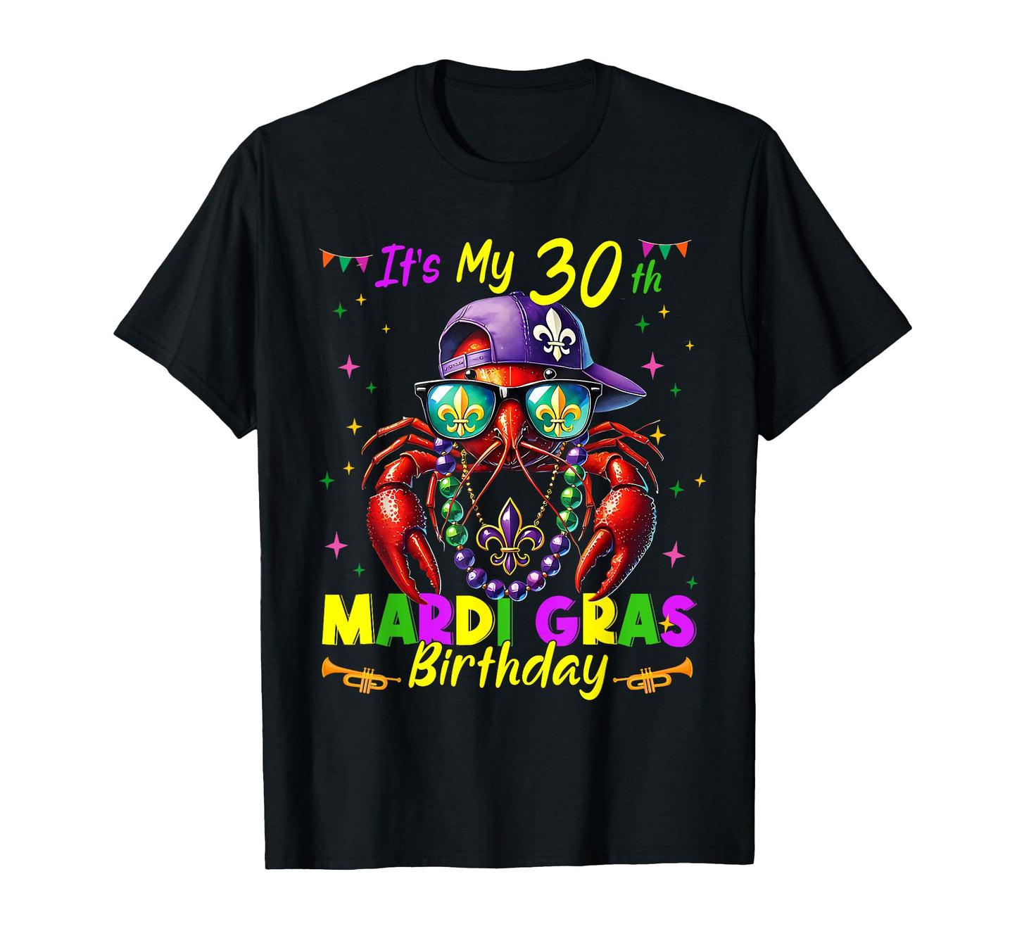 Mardi Gras 30th Birthday Fat Tuesday 30 Years Old Apparel T-Shirt