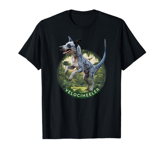 Australian cattle dog velociraptor blue heeler dog dinosaur Men Women Girls Kids T-Shirt