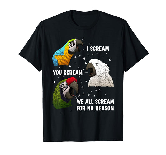 Cool Parrot Design For Men Women Macaw Bird Parrot Lover T-Shirt