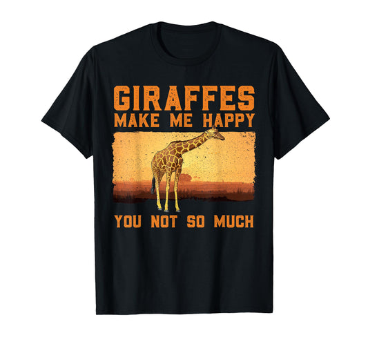 Cute Giraffe Design For Men Women Adult Safari Giraffe Lover T-Shirt