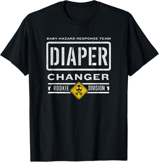 Funny Diaper Changer Duty - expecting baby New Dad Mom T-Shirt