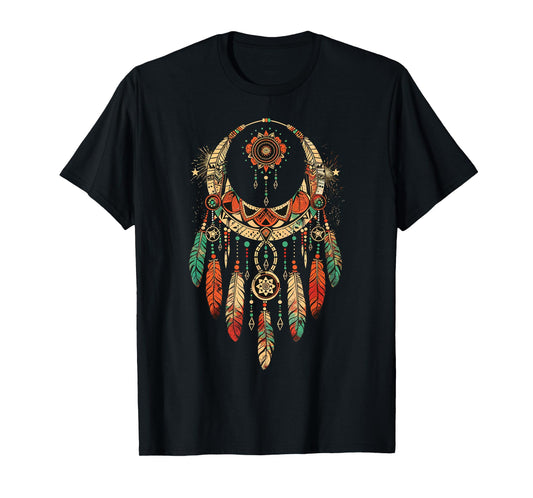 Boho Dreamcatcher - Tribal Feather Design T-Shirt