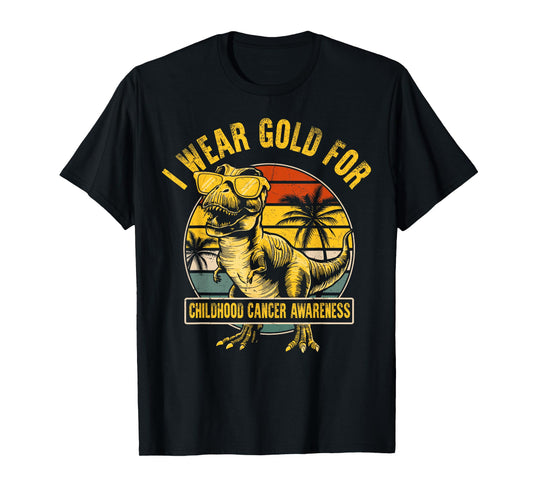 Childhood Cancer Extinct Dinosaur Childhood Cancer Awareness T-Shirt