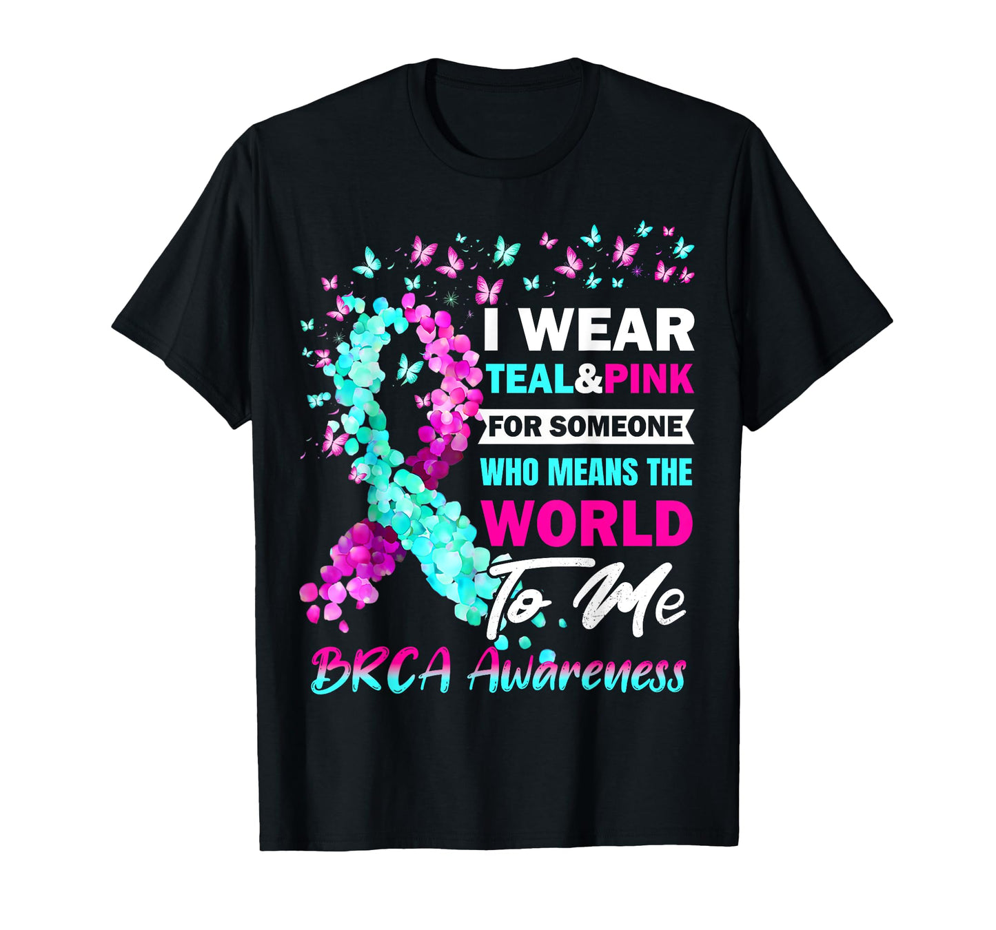 BRCA Awareness Breast and Ovarian Cancer Support T-Shirt