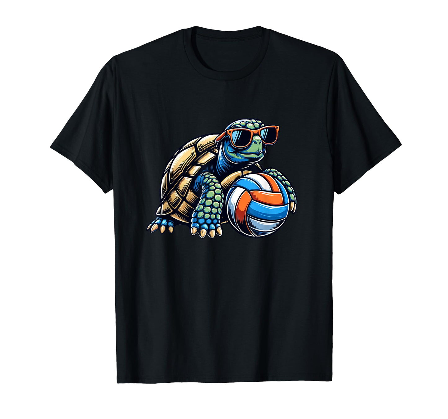 Sporty Turtle With Volleyball Fun T-Shirt
