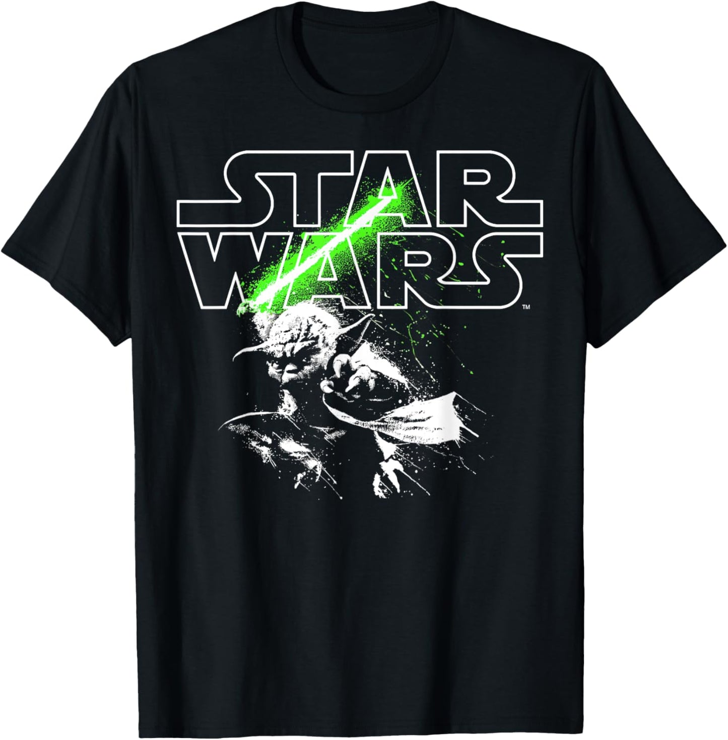 Star Wars Yoda Lightsaber Logo T-Shirt